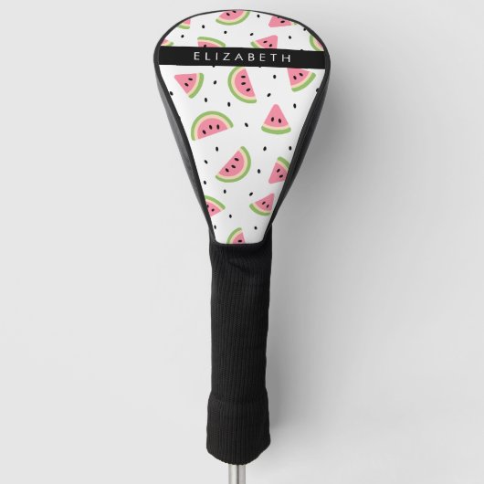 Rosa Wassermelonen, Wassermelonen, Ihr Name Golf Headcover (Vorderseite)