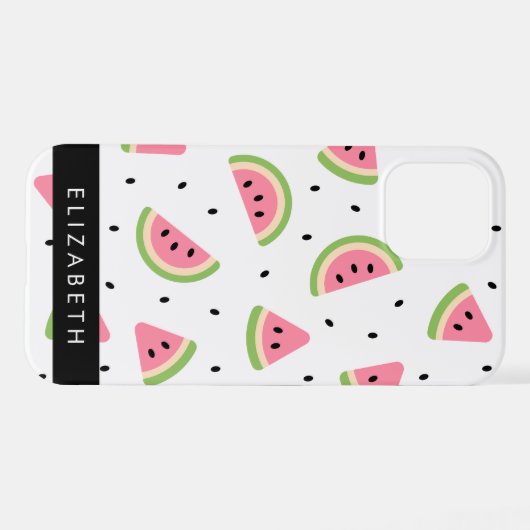 Rosa Wassermelonen, Wassermelonen, Ihr Name iPhone Hülle (Rückseite (Horizontal))