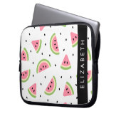 Rosa Wassermelonen, Wassermelonen, Ihr Name Laptopschutzhülle (Vorderseite Links)
