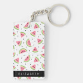 Rosa Wassermelonen, Wassermelonen, Ihr Name Schlüsselanhänger (Rückseite)