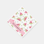 Rosa Wassermelonen, Wassermelonen, Ihr Name Serviette (Ecke)