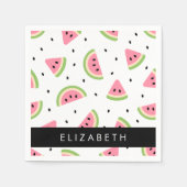 Rosa Wassermelonen, Wassermelonen, Ihr Name Serviette (Vorderseite)