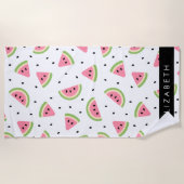 Rosa Wassermelonen, Wassermelonen, Ihr Name Strandtuch (Vorderseite)