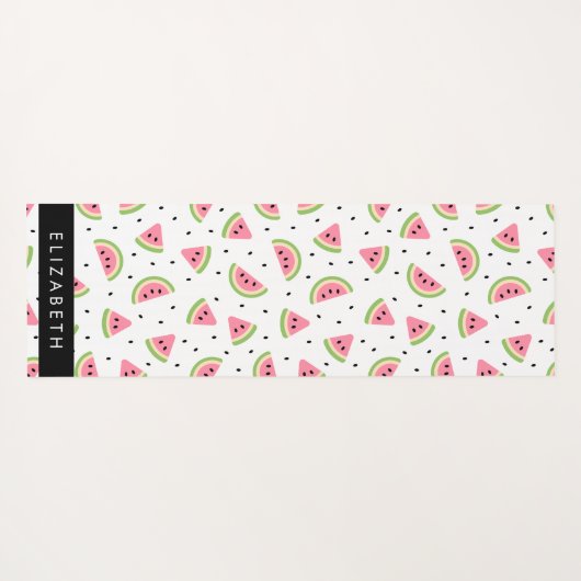 Rosa Wassermelonen, Wassermelonen, Ihr Name Yogamatte (Rückseite (Horizontal))