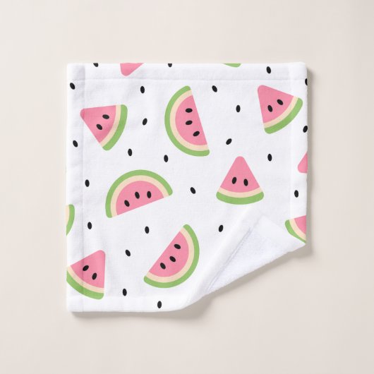 Rosa Wassermelonen, Wassermelonen, Sommermuster Badhandtuch Set (Waschlappen)