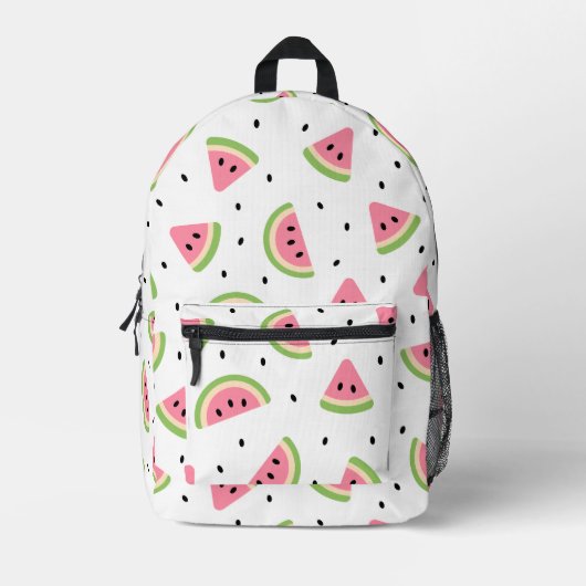 Rosa Wassermelonen, Wassermelonen, Sommermuster Bedruckter Rucksack (Vorderseite)