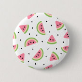 Rosa Wassermelonen, Wassermelonen, Sommermuster Button (Vorderseite)