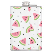 Rosa Wassermelonen, Wassermelonen, Sommermuster Flachmann (Rückseite)