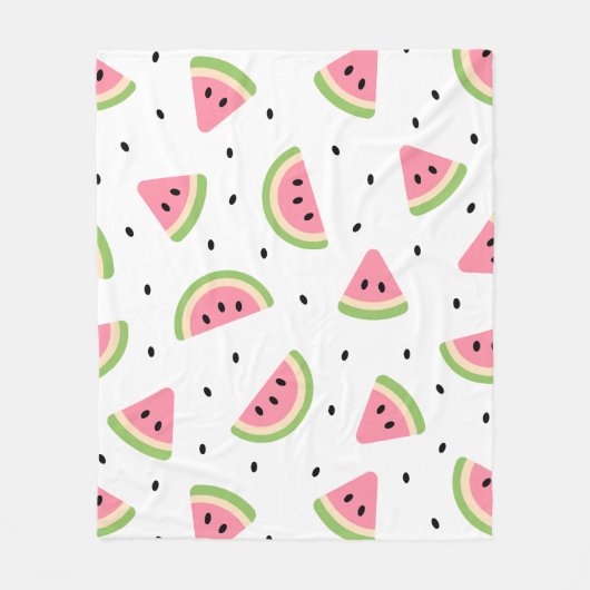 Rosa Wassermelonen, Wassermelonen, Sommermuster Fleecedecke (Vorderseite)