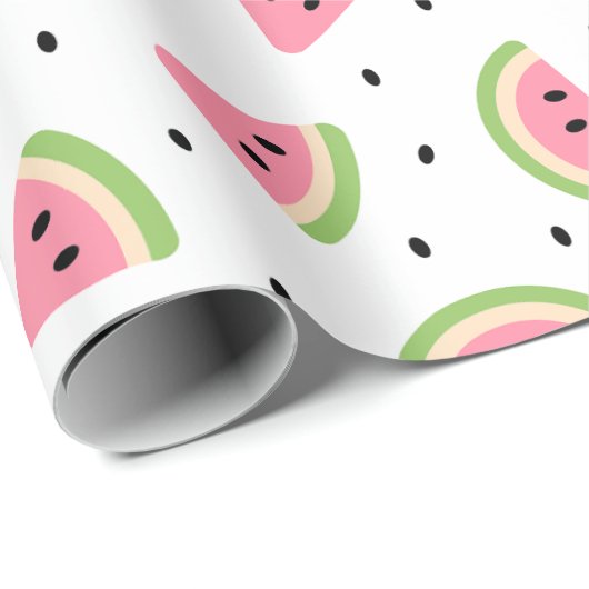 Rosa Wassermelonen, Wassermelonen, Sommermuster Geschenkpapier (Rolleneckpunkt)