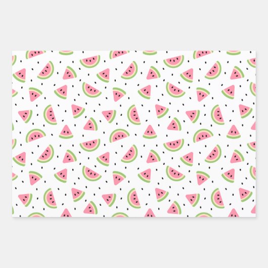 Rosa Wassermelonen, Wassermelonen, Sommermuster Geschenkpapier Set (Vorderseite 2)