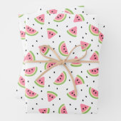 Rosa Wassermelonen, Wassermelonen, Sommermuster Geschenkpapier Set (Beispiel)