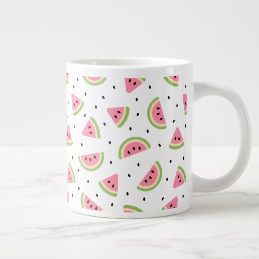 Rosa Wassermelonen, Wassermelonen, Sommermuster Jumbo-Tasse (Rechts)