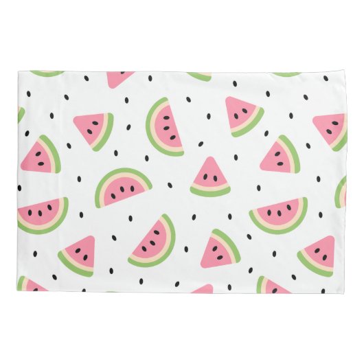 Rosa Wassermelonen, Wassermelonen, Sommermuster Kissenbezug (Rückseite)