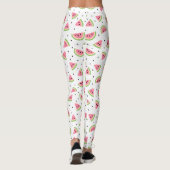 Rosa Wassermelonen, Wassermelonen, Sommermuster Leggings (Rückseite)