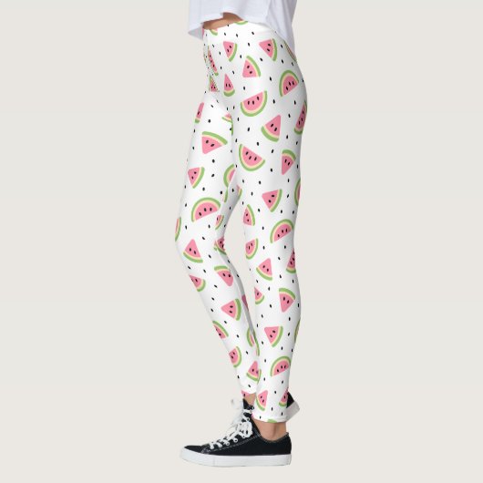 Rosa Wassermelonen, Wassermelonen, Sommermuster Leggings (Links)