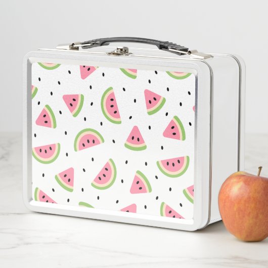 Rosa Wassermelonen, Wassermelonen, Sommermuster Metall Brotdose (Beispiel)