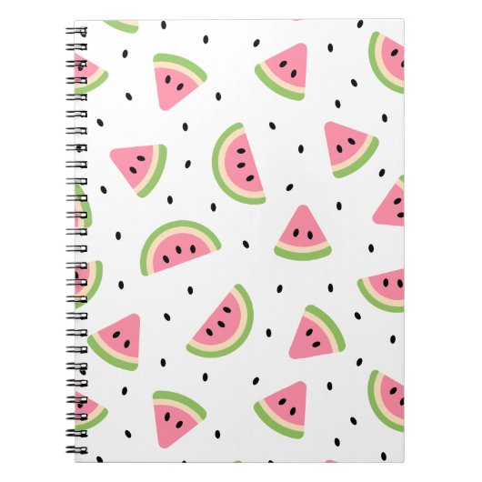 Rosa Wassermelonen, Wassermelonen, Sommermuster Notizblock (Vorderseite)