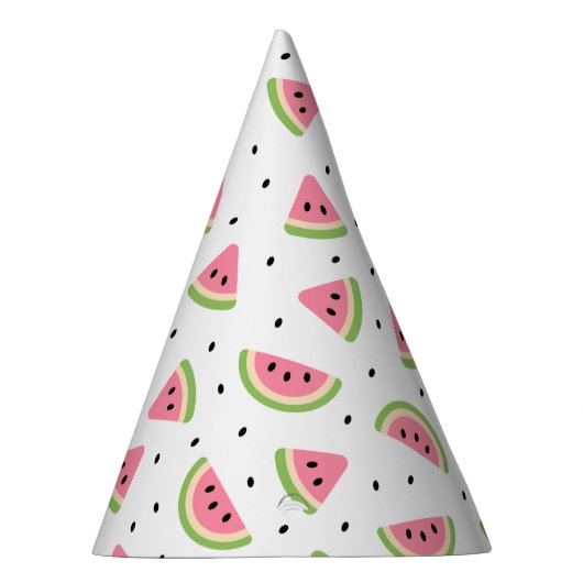 Rosa Wassermelonen, Wassermelonen, Sommermuster Partyhütchen (Rechts)