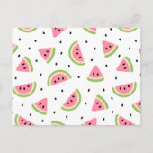 Rosa Wassermelonen, Wassermelonen, Sommermuster Postkarte (Vorderseite)