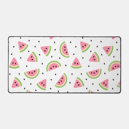 Rosa Wassermelonen, Wassermelonen, Sommermuster Schreibtischunterlage (Vorderseite)