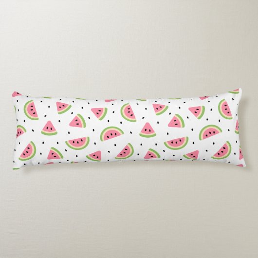 Rosa Wassermelonen, Wassermelonen, Sommermuster Seitenschläferkissen (Rückseite)