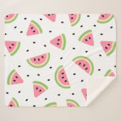 Rosa Wassermelonen, Wassermelonen, Sommermuster Sherpadecke (Vorderseite (Horizontal))