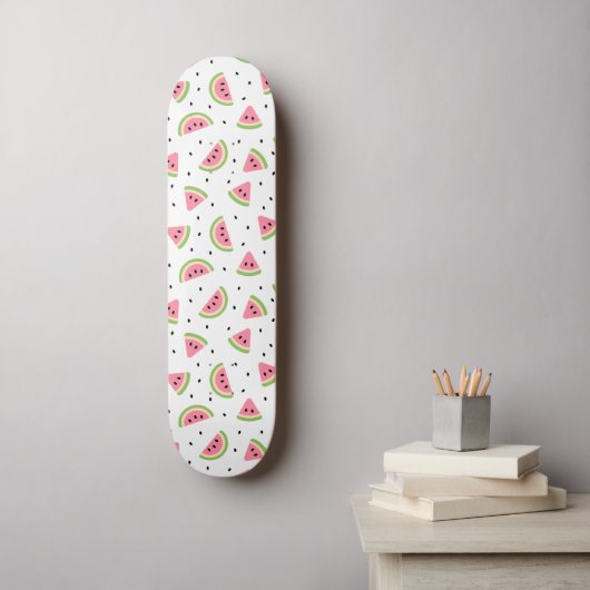 Rosa Wassermelonen, Wassermelonen, Sommermuster Skateboard (Wandkunst)