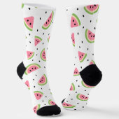 Rosa Wassermelonen, Wassermelonen, Sommermuster Socken (Gewinkelt)