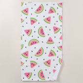 Rosa Wassermelonen, Wassermelonen, Sommermuster Strandtuch (Vorderseite)
