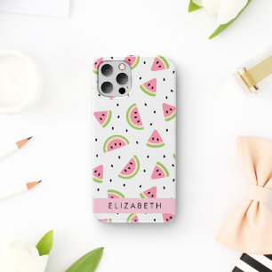 Rosa Wassermelonen, Wassermelonenkerne, Ihr Name iPhone 16 Hülle