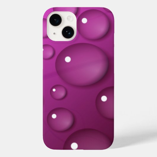 Rosa Wassertropfen Hintergrund Case-Mate iPhone Hülle (Rückseite)