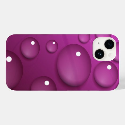 Rosa Wassertropfen Hintergrund Case-Mate iPhone Hülle (Rückseite (Horizontal))