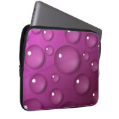 Rosa Wassertropfen Hintergrund Laptopschutzhülle (Vorne Rechts)