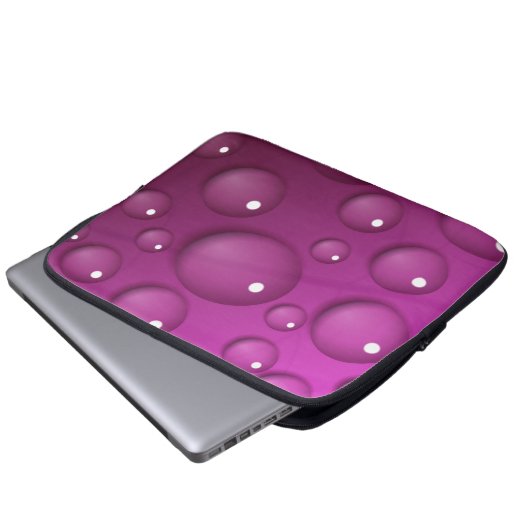 Rosa Wassertropfen Hintergrund Laptopschutzhülle (Vorne Knopf)