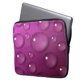 Rosa Wassertropfen Hintergrund Laptopschutzhülle (Vorderseite Links)