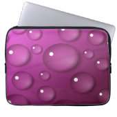 Rosa Wassertropfen Hintergrund Laptopschutzhülle (Vorderseite)