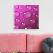 Rosa Wassertropfen Hintergrund Leinwanddruck (Insitu (Wohnzimmer))