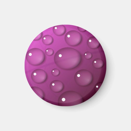 Rosa Wassertropfen Hintergrund Magnet (Vorne)