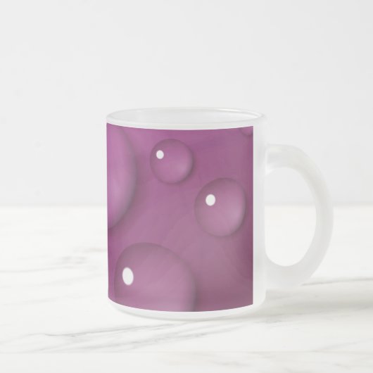 Rosa Wassertropfen Hintergrund Mattglastasse (Rechts)