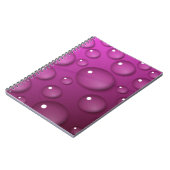 Rosa Wassertropfen Hintergrund Notizblock (Linke Seite)