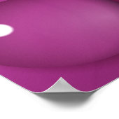 Rosa Wassertropfen Hintergrund Poster (Ecke)