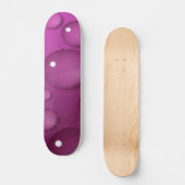 Rosa Wassertropfen Hintergrund Skateboard (Vorderseite)