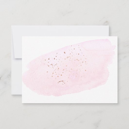 Rosa Watercolor Champagnerbläschen UAWG Einladung (Rückseite)