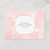 Rosa Watercolor Goldene Rezeptur Begleitkarte (Rückseite)