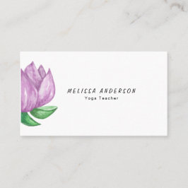 Rosa Watercolor Lotus Business Card Visitenkarte