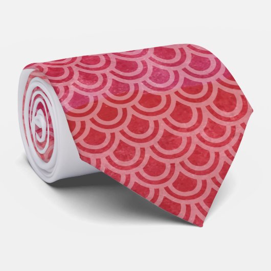 Rosa Watercolor-Meerjungfrau-Schwanz-Muster Krawatte (Gerollt)
