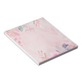 Rosa Watercolor-Schreibblock Notizblock (angewinkelt)