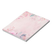 Rosa Watercolor-Schreibblock Notizblock (Rotiert)