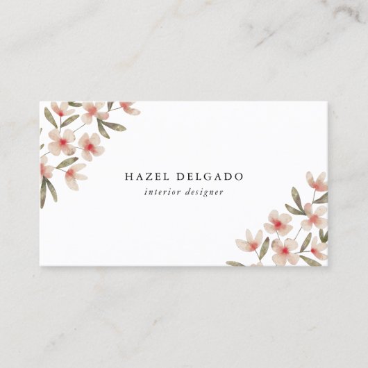 Rosa Waterfarbe Visitenkarte (Vorderseite)